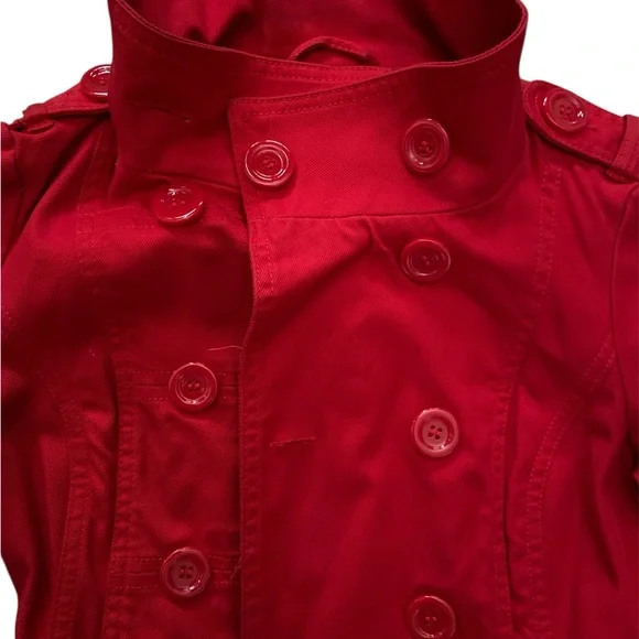 H&M Women's Red Double-Breasted Jacket size 2 - Picture 4 of 5